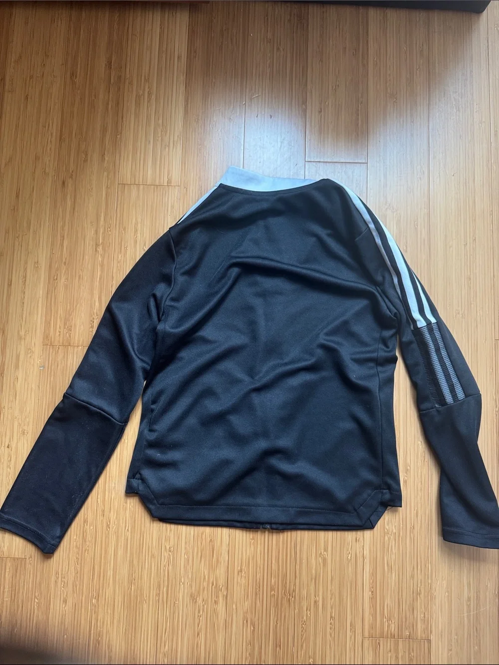 adidas Black Performance Track Jacket with White Stripes